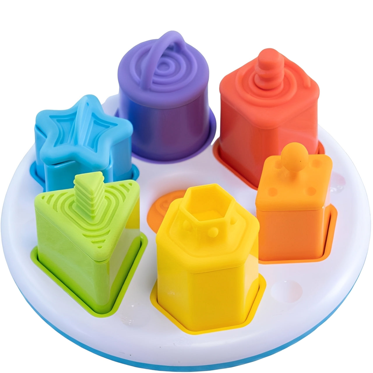 Creative Stacking Toy for Babies 10+ Months – Colourful Plug & Stack Activity Set